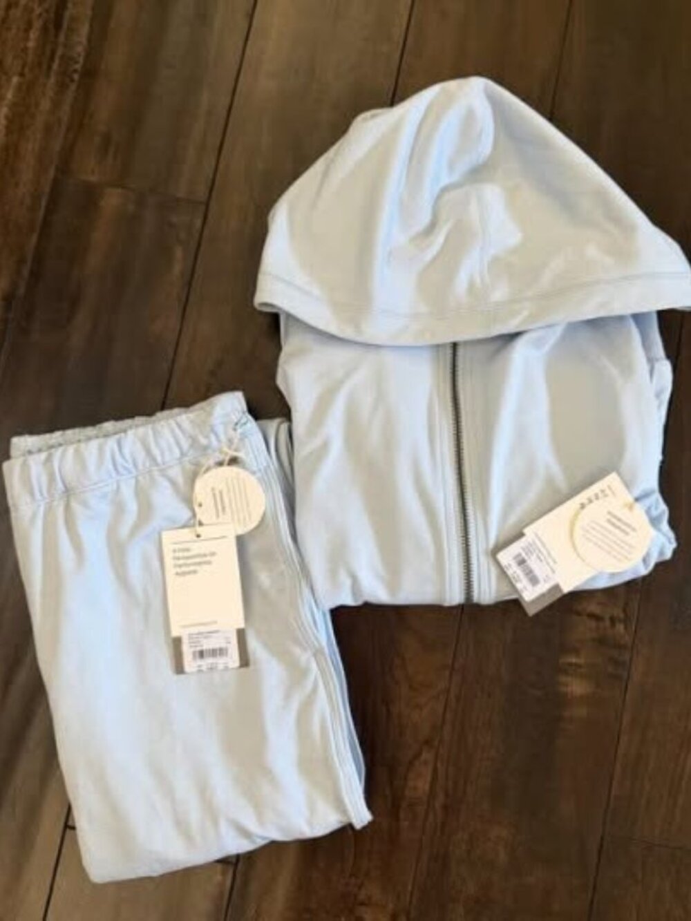 BNWT VUORI Soft Sky Heather • Sweatpant + Full Zip Hoodie (XS)